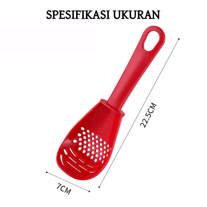 [XOQ] SENDOK SARINGAN CUCI SAYUR / SENDOK SPATULA SARINGAN / CENTONG NASI / SENDOK SARINGAN SERBAGUNA