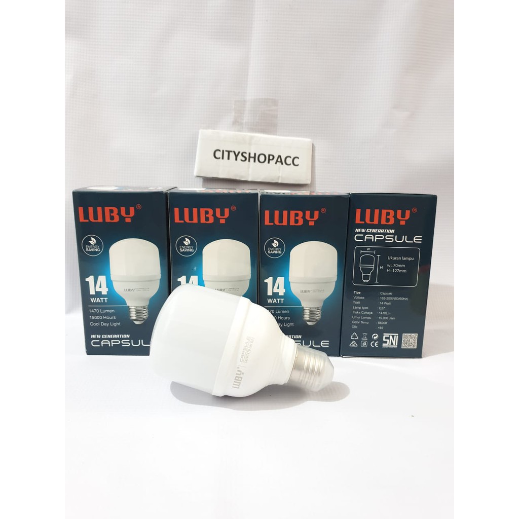 Lampu LED Luby Capsule 14 Watt 14W Cahaya Putih