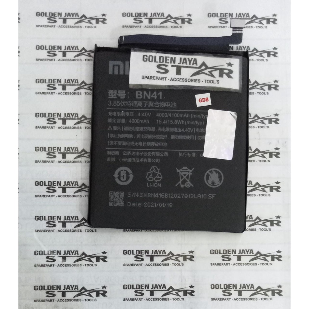 BATERAI XIAOMI REDMI NOTE 4 / BN41 ORI