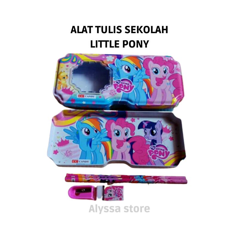 

Pensil set alat tulis sekolah anak import karakter lucu little pony