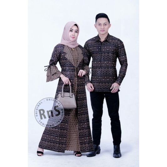 Batik Couple _ Maura Sania Ruffle Batik couple ORI ndoro jowi DNT GARANSI TERMURAH Al size L XL XXL