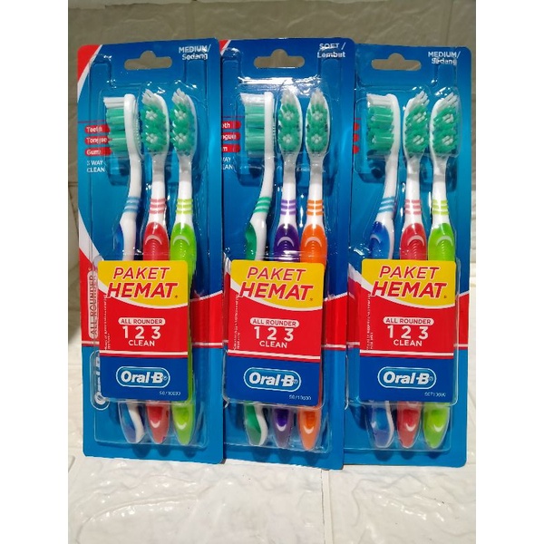 ORAL-B SIKAT GIGI ALL ROUNDER 123 CLEAN