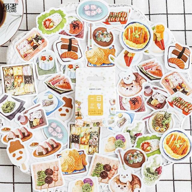 

Sticker Deco Japanese Food Scrapbook DIY Bujo Journaling Diary Aesthetic