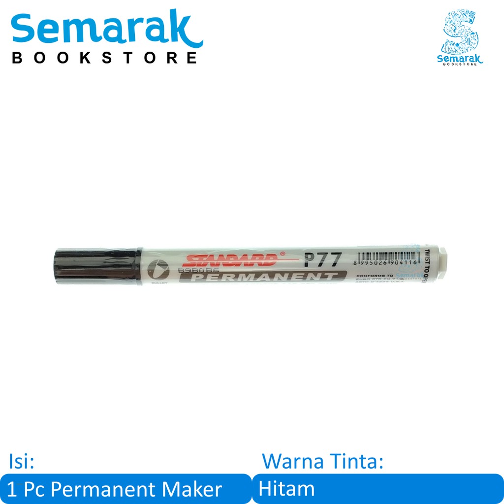 

Permanent Maker Standard P77 - Hitam [1 Pc]
