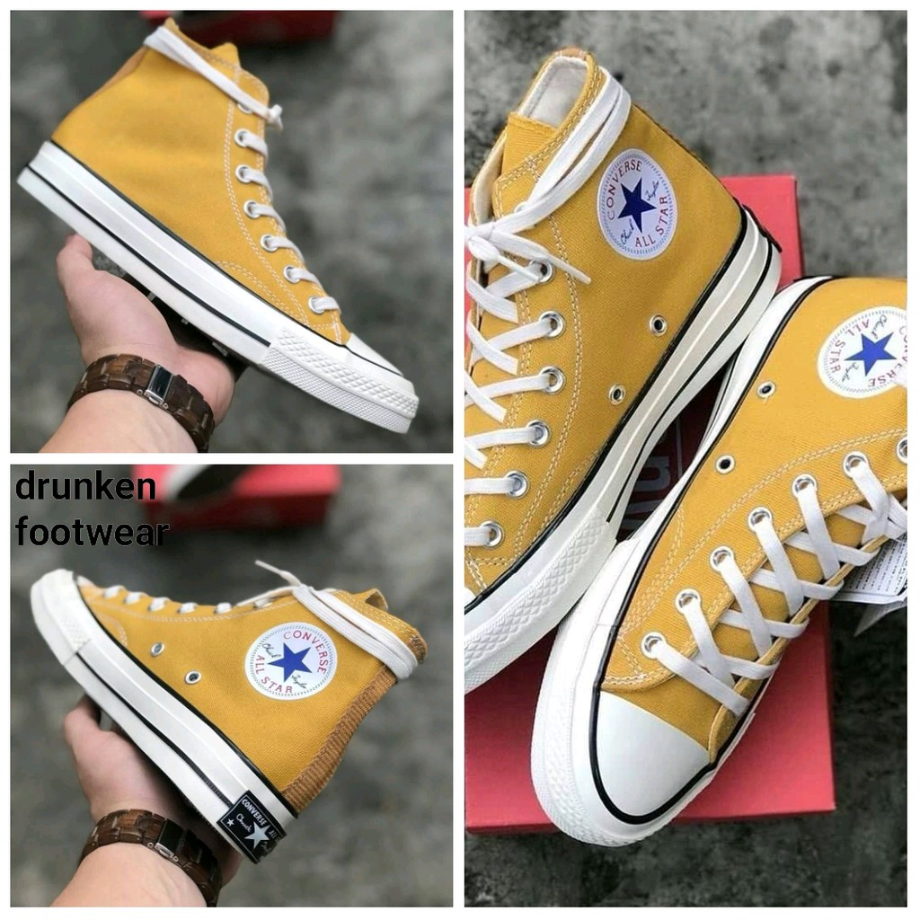 100% PREMIUM BNIB Sepatu Converse All Star CT 70S EGRET SUNFLOWER YELLOW Kuning High - Original