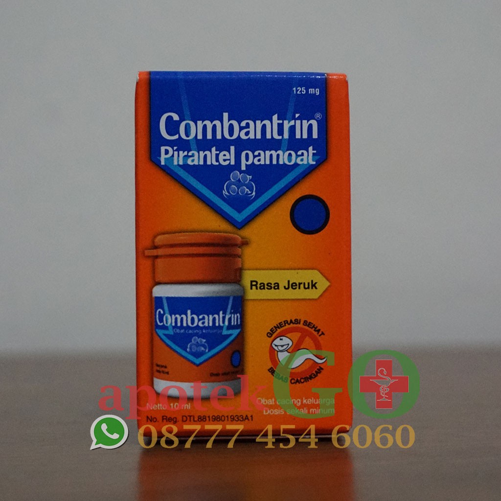 COMBANTRIN SIRUP RASA JERUK OBAT  CACING KELUARGA DOSIS 