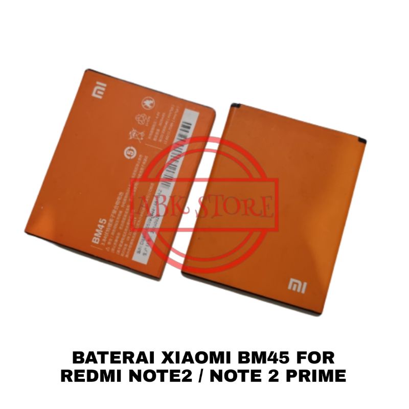 Batre Baterai Battery Xiaomi Redmi Note 2 | Xiomi Redmi Note 2 Prime BM45 Original