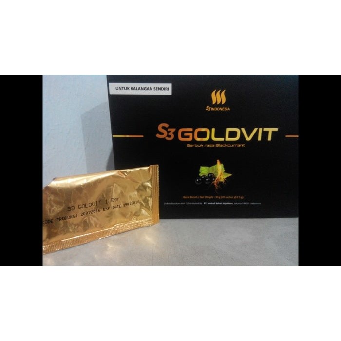 [ BOX ] S3 GOLDVIT / Gold Vit 100% Herbal Original | Kosmetik