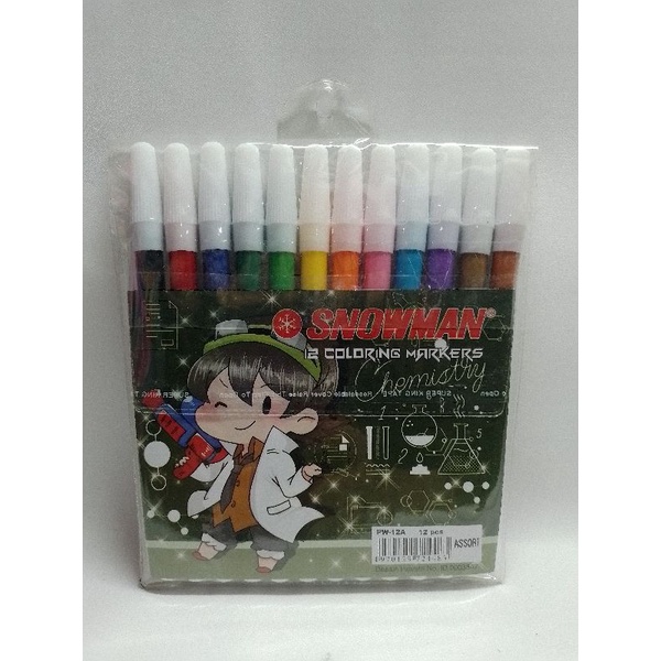 

spidol snowman 12 warna. spidol mewarnai