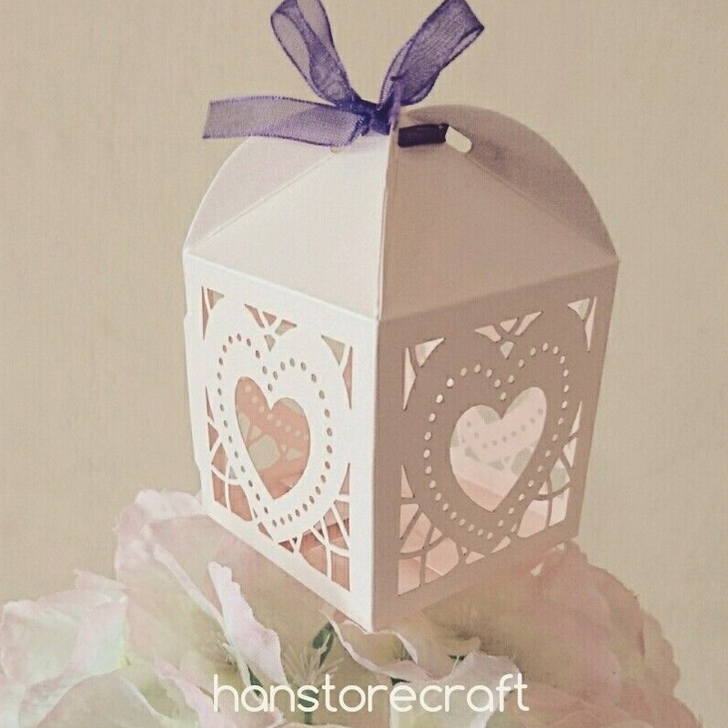 

RS Candy Favor box / kotak permen & coklat love volume 5,4cm laser cutting
