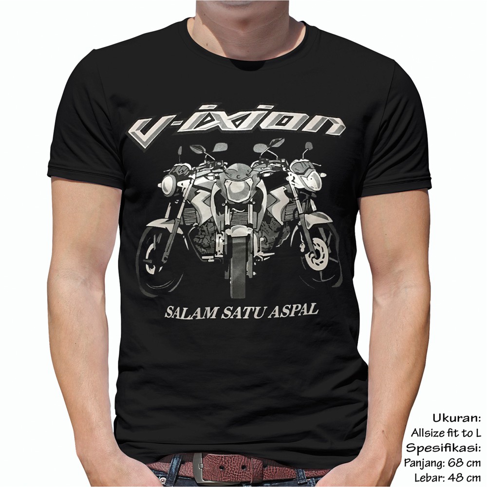  Kaos Motor Baju VIXION SALAM SATU ASPAL COMBED Pakaian 