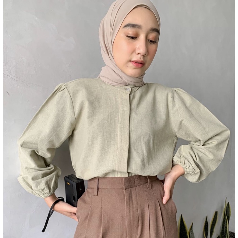 LIVY SHIRT / PUFFY SHIRT / KEMEJA LINEN / KEMEJA PUFFY