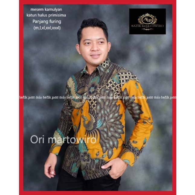 Batik Pria Modern Lengan Panjang Kemeja Batik Pria Solo Lengan Panjang Batik Joss Solo FREE DOMPET