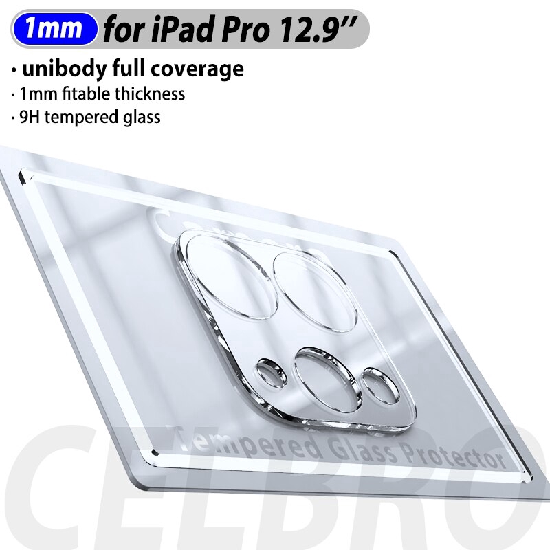 1/2pcs Tempered Glass Pelindung Lensa Kamera 3d Hd Untuk Apple Ipad Pro 11 &quot; 12.9 &quot; (2020)