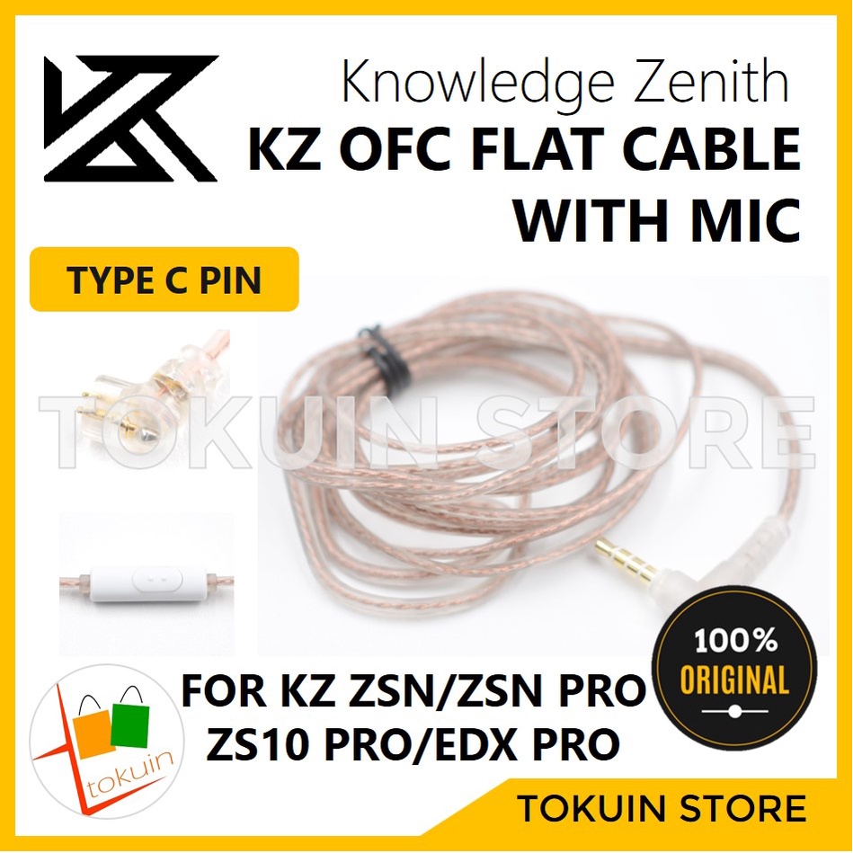 Kabel KZ OFC Copper Cable Mic Pin Type C for KZ ZSN EDX PRO X ZSX ZEX