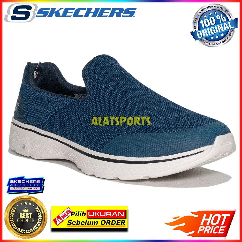 Skechers Go Walk 4 Viability 54690-NVW - Navy Sepatu Sneaker Pria Original