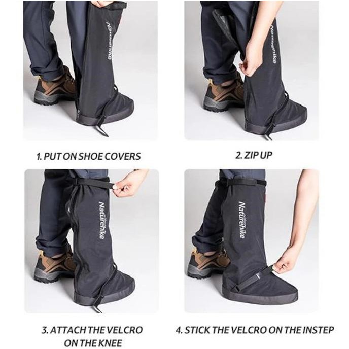 PELINDUNG SEPATU NATUREHIKE NH20HJ012 COVER GAITER PASIR WATERPOOF - S