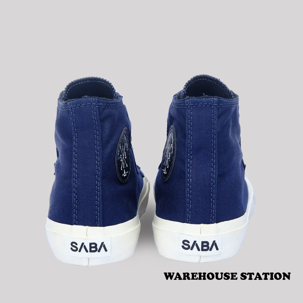 SABA Basic High Navy - Sepatu Sneakers Casual Pria Wanita