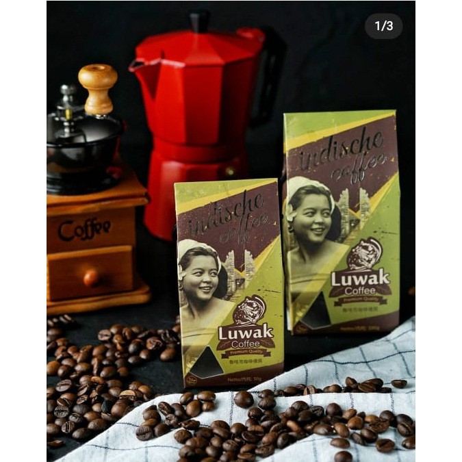 KOPI LUWAK PREMIUM ASLI KINTAMANI BALI &quot;INDISCHE COFFEE&quot; 50GR