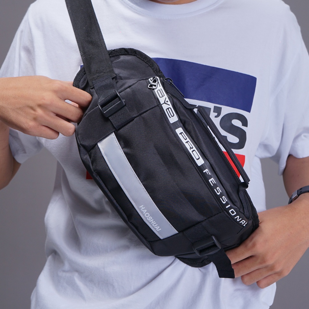 Tas Selempang Pria Multifungsi Anti Air Waistbag Fashion Pria ewl08