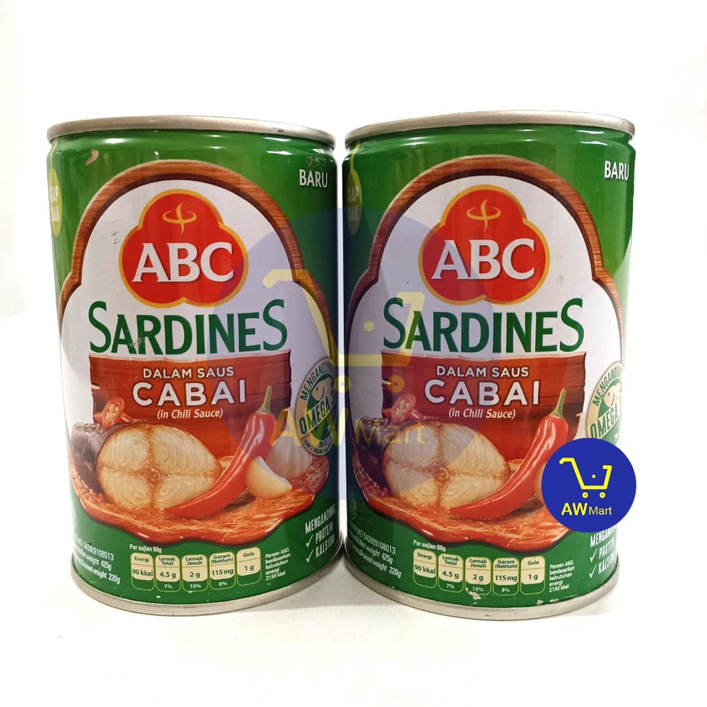 ABC SARDINES KALENG PEDAS - 425 GRAM - SARDEN ABC KALENG BESAR 425 GRAM - PEDAS