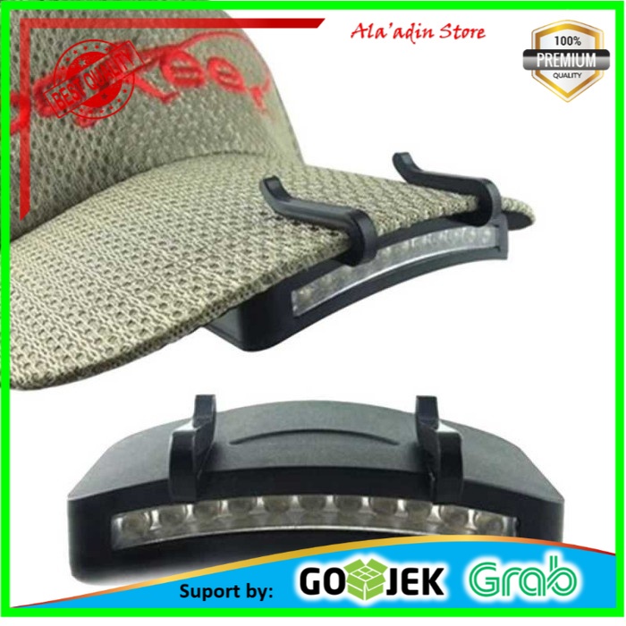 Cuci Gudang TaffLED Senter Klip Topi LED Clip Headlamp - M1801