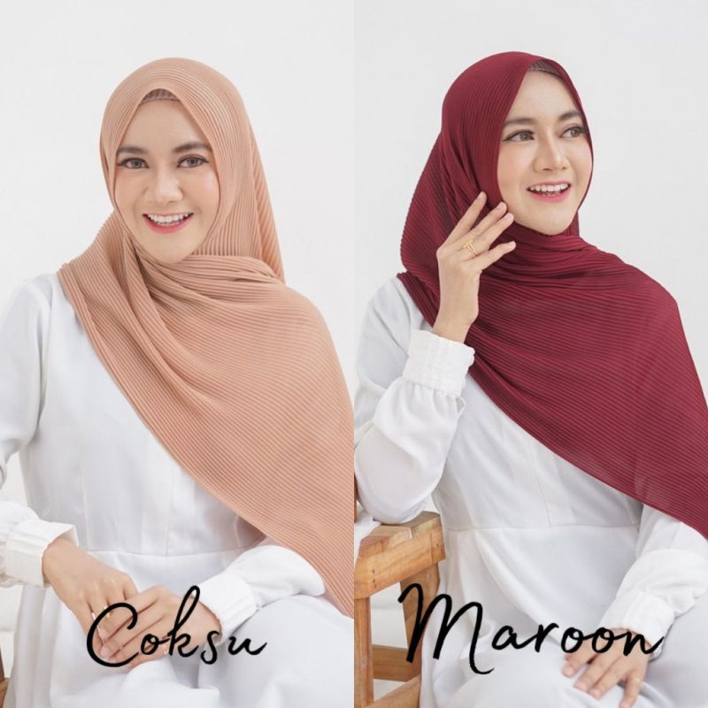 DISKON 50% PASHMINA FULL PLISKET 180x75 BABYDOLL PREMIUM /PASHMINA PLISKET LIDI / PLEATED SHAWL