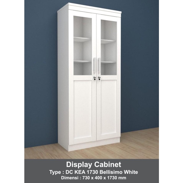 

Cabinet / Lemari Buku Putih Display Cabinet Dc Kea 1730 Bellisimo White Kantor
