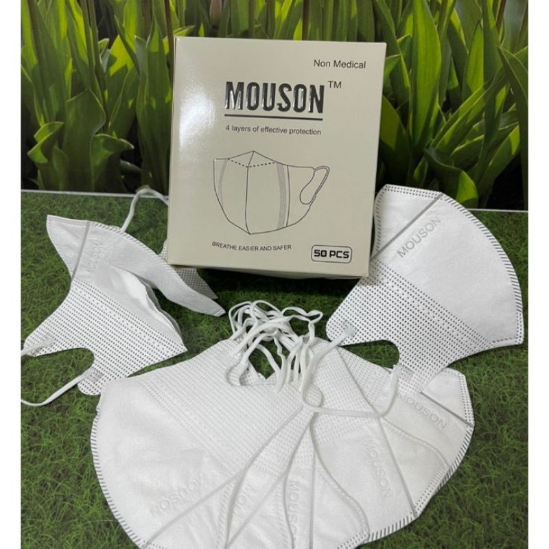 Masker Duckbill Mouson ISI 50pcs emboss MOUSON disposable facemask