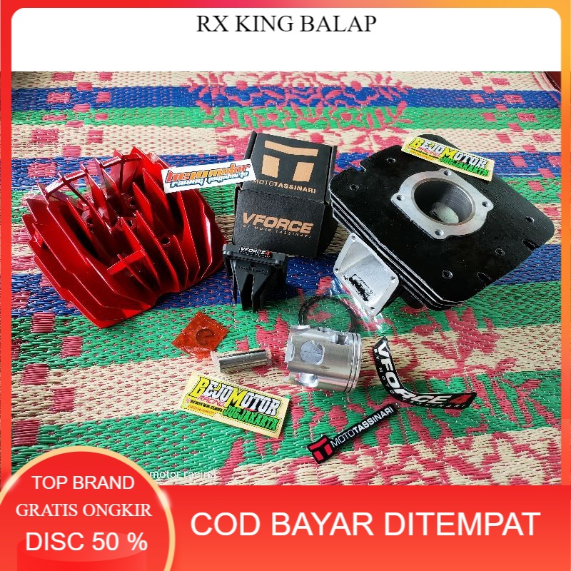 PAKET BLOK PORTING RX KING HARIAN TOURING SET KOP NANAS BELIMBING BURET SQUISH PLUS MEMBRAN V FORCE 