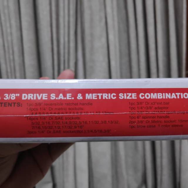 Kunci Sok 40 in 1 Multifungsi Merek AIWA Peralatan Tools Mobil Motor Bekakas Kunci Set Stainless