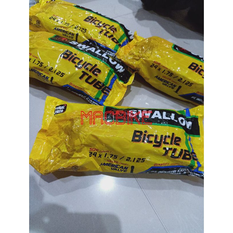 BAN DALAM SEPEDA 24X1.75/2.125 SWALLOW | BAN DALAM SWALLOW 24 X 1.75/2.125 | BAN DALAM 24