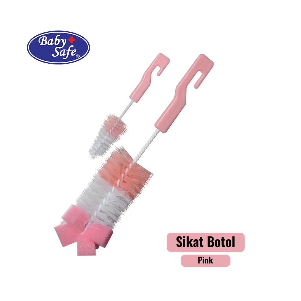 Baby Safe Bottle Brush BD037-1 / BEBELYS SB001 - Sikat Botol Bayi Ujung Spons