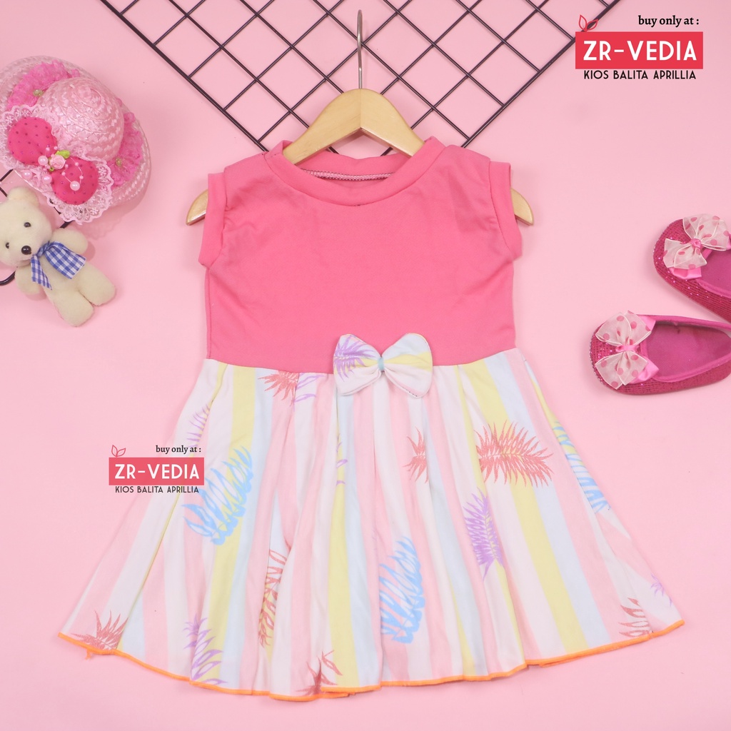 Dress Melody uk Bayi - 6 Tahun / Dres Baby Yukensi  Baju Anak Perempuan Casual Gaun Pesta Polos Kiosbalitaaprillia