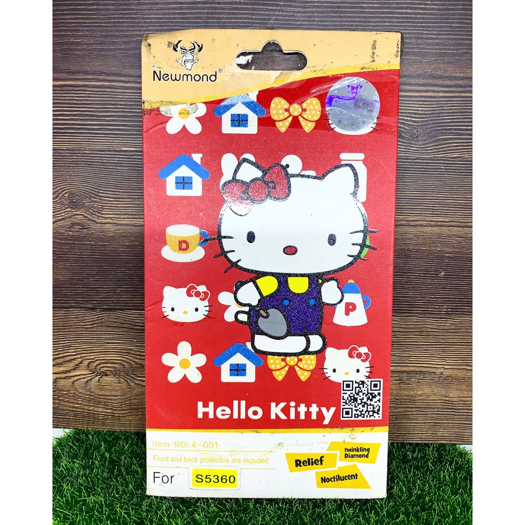 Newmond Screen Guard Stiker Pelindung Layar Hello Kitty Samsung S5360 Galaxy Young