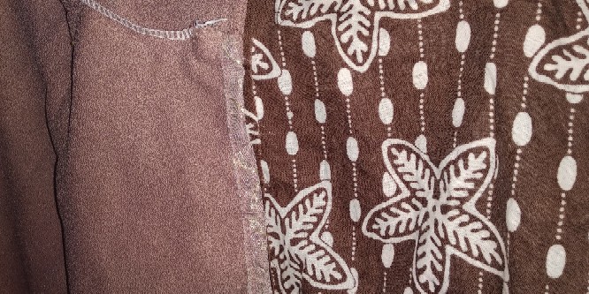 Tey-17 Batik Wanita Asj Sa Hrb026 Kenongo Kemeja Tosca Pendek