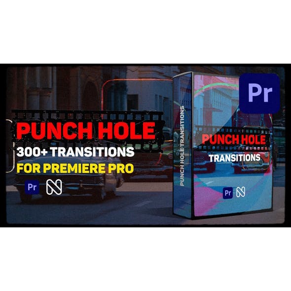 Animation Studio Punch Hole Transitions for Premiere Pro