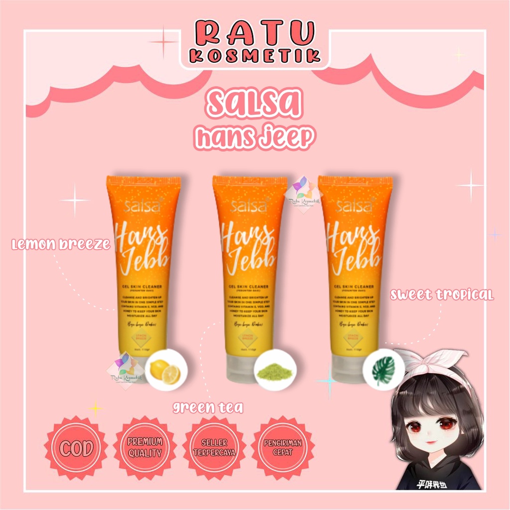 ❤ RATU ❤ Salsa Hans Jebb Gel Skin Cleanser Perontok Daki BPOM✔️