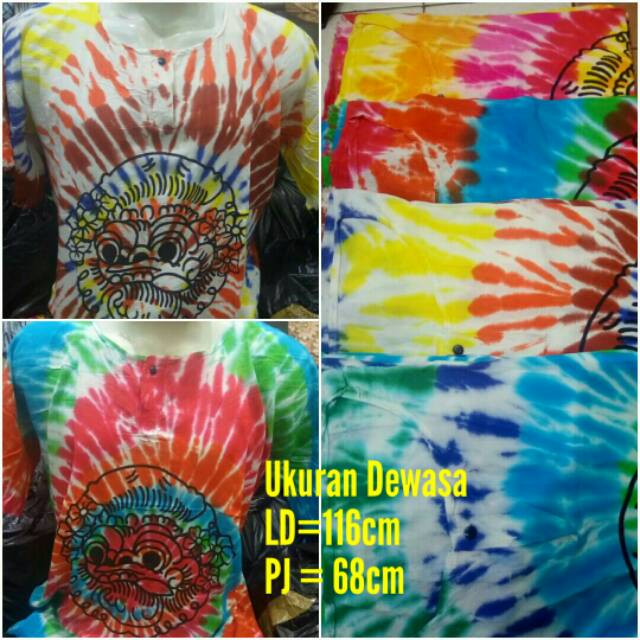 TerLaris Baju Bali Unisex Gradasi Warna Motif Barong