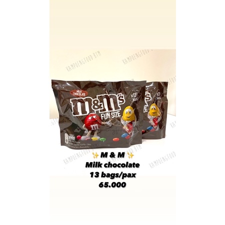 

M&M Chocolate funsize 13’