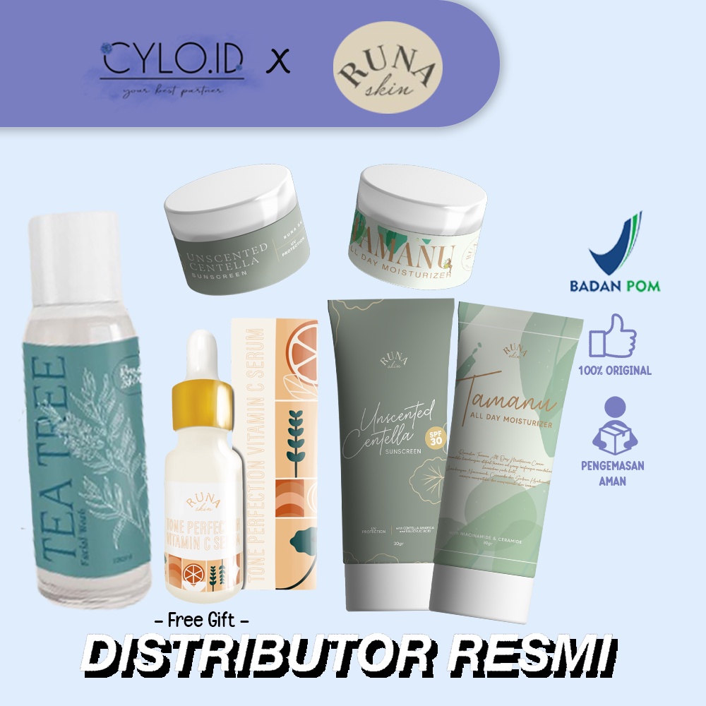 [PROMO 3.3 BUY1 GET 1] RUNASKIN READY STOCK TAMANU ALL DAY MOISTURIZER CENTELLA SUNSCREEN BPOM SERUM