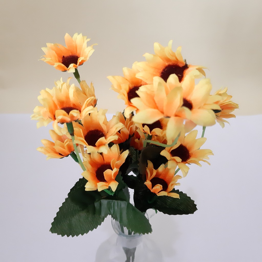 MATAHARI MINI X21 - bunga artificial artifisial home decor shabby bunga mni grosir murah-kuning