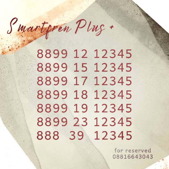 Nomer cantik smartfren