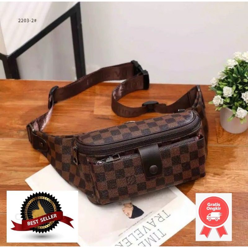 NEW ARIVAL IMPORT waistbag LOIS VUINTON tas selempang pria/wanita kekinian.
