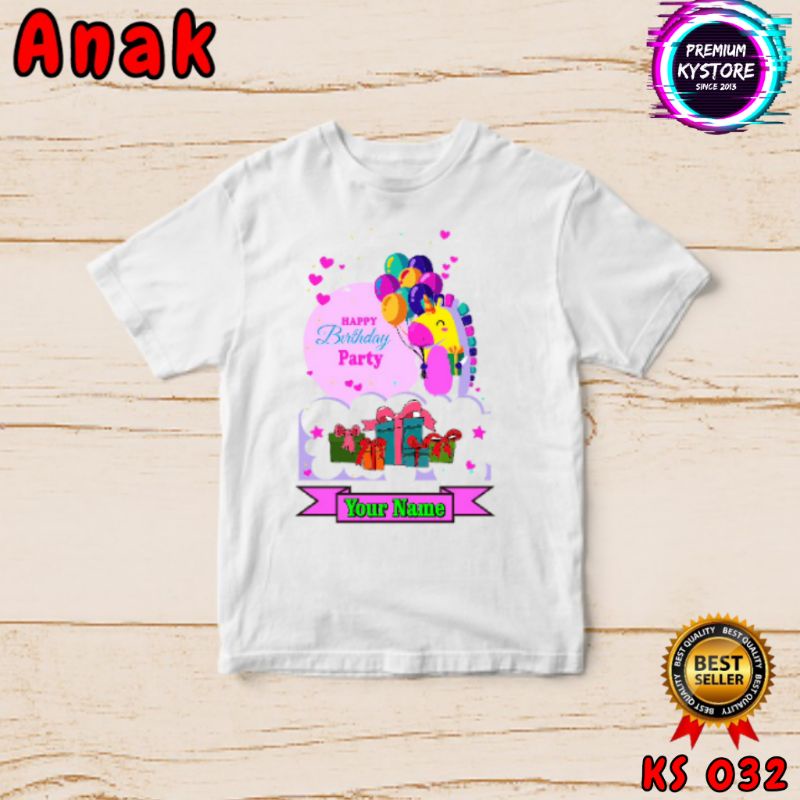 Kaos ulang tahun motif Unicorn Couple family Free nama - kystore