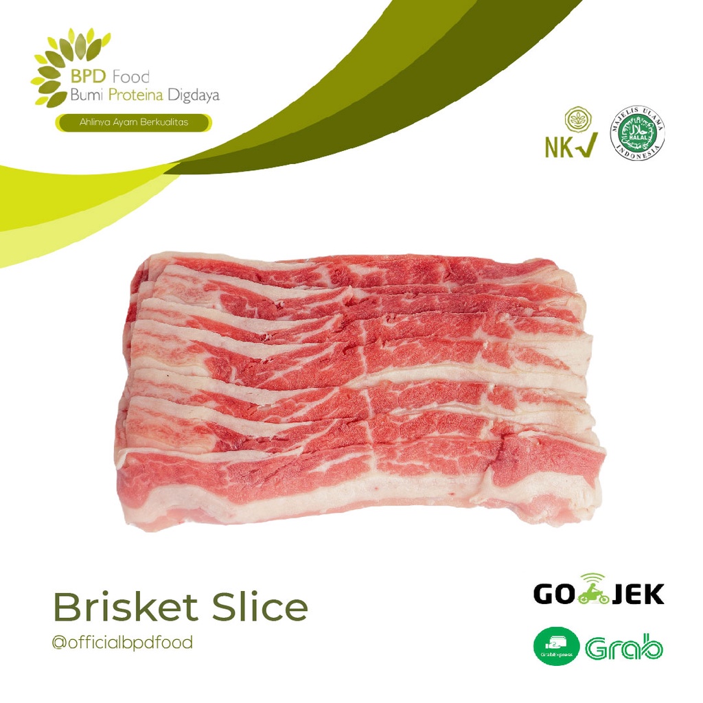 

BRISKET SLICE AUS GRADE S 250GR - DAGING SAPI - BEEF - HALAL - PREMIUM