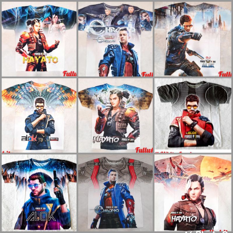 BAJU FREE FIRE / KAOS FREE FIRE / BAJU FF / KAOS FF