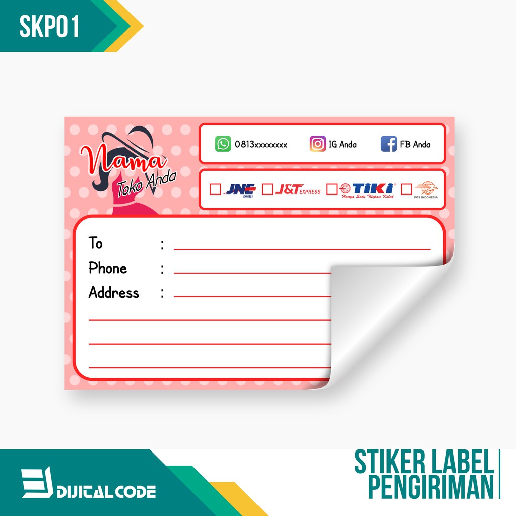 

SKP01 Stiker Label Pengiriman Paket Online Shop Olshop New