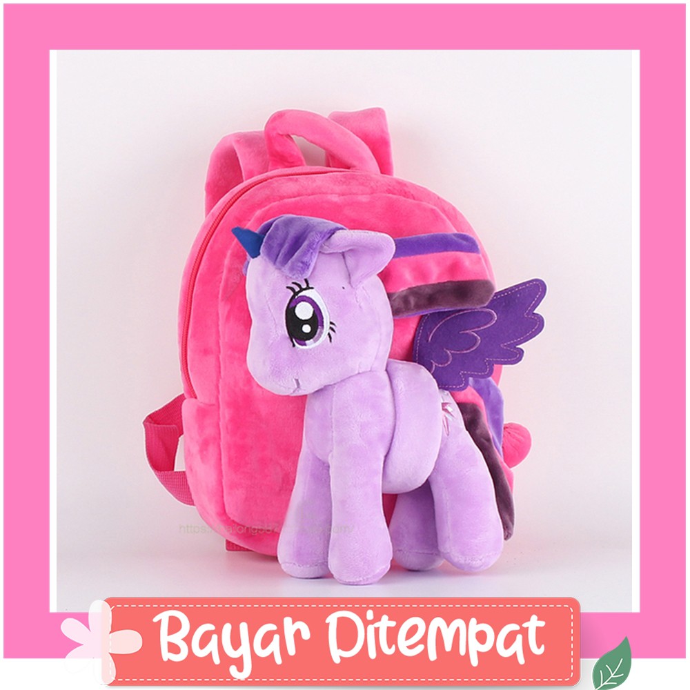 tri-105 Back Pack Double Decker_Tas Ransel Anak_Lol_Unicorn_Superhero_Paw Patrol_Shopkins Fashion