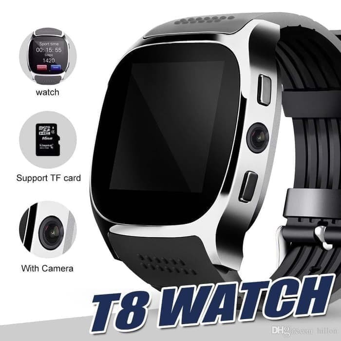 Smartwatch T8 - T8 Smart Watch - Jam Tangan Pintar Sim Card & Tf Card Aa22393